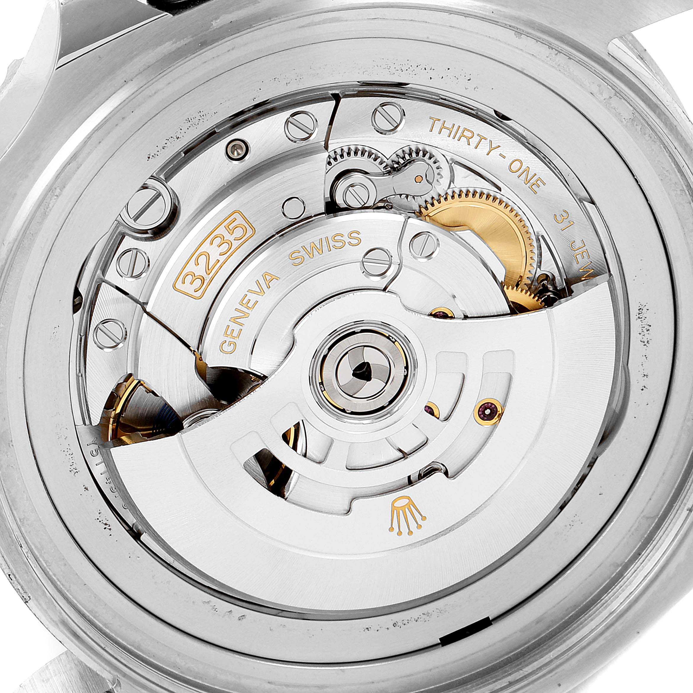 This is an image of the movement mechanism of a Rolex Sea-Dweller 126660 Men
s Stainless Steel Blue Dial 126660 Men
s Stainless Steel Blue Dial watch, specifically showing the rotor and gears.