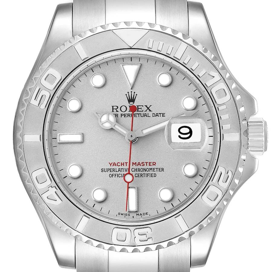 Rolex Yacht-Master 40MM Platinum Bezel/Blue Dial Stainless Steel Watch