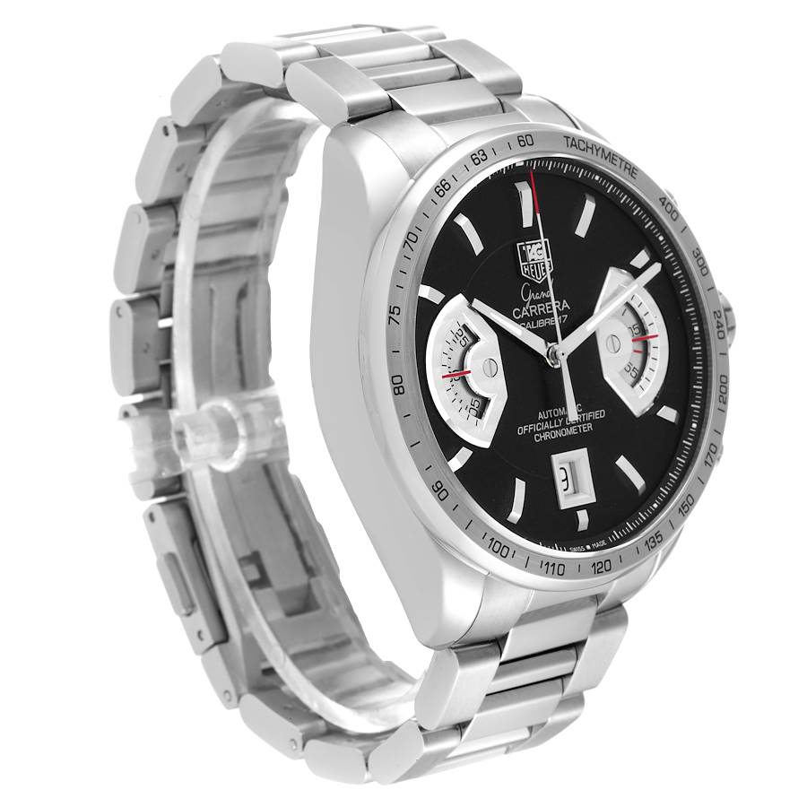 Tag Heuer Grand Carrera Steel Black Dial Mens 40mm Automatic Watch