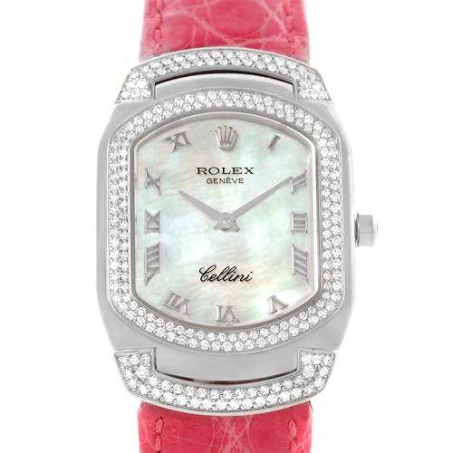 Photo of Rolex Cellini Cellissima 18K White Gold 222 Diamond Ladies Watch 6693