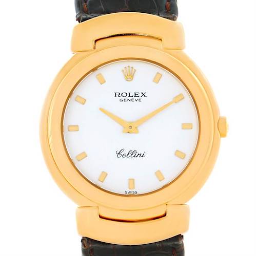 Photo of Rolex Cellini 18k Yellow Gold White Dial Quartz Ladies Watch 6622