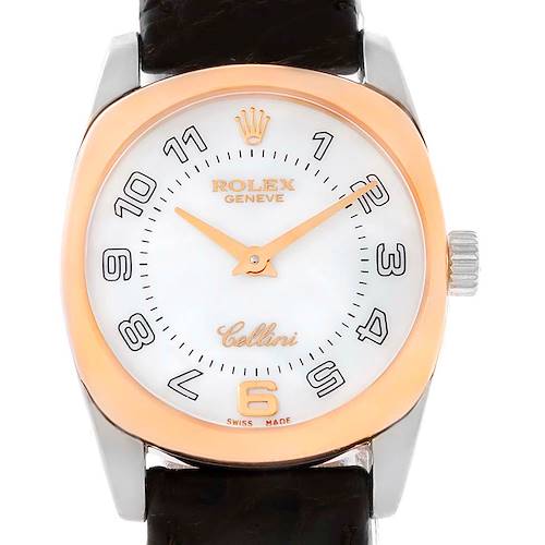 Photo of Rolex Cellini Danaos 18K White Rose Gold White Dial Ladies Watch 6229