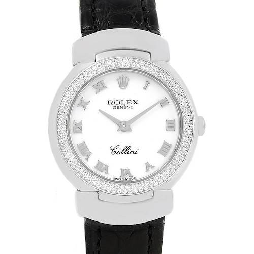 Photo of Rolex Cellini Cellissima 18K White Gold Diamond Watch 6671 Box Papers