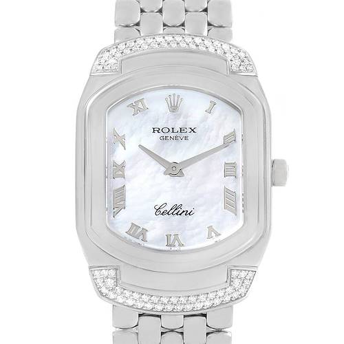 Photo of Rolex Cellini Cellissima 18K White Gold MOP Diamond Ladies Watch 6692