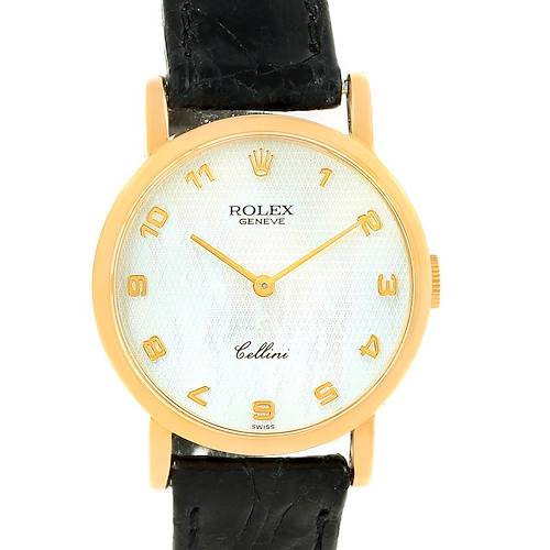 Photo of Rolex Cellini Classic Yellow Gold Mother of Pearl Dial Ladies Watch 5109