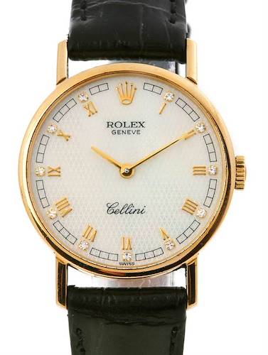 Photo of Rolex Cellini Ladies 18k Yellow Gold Diamond Watch 5109
