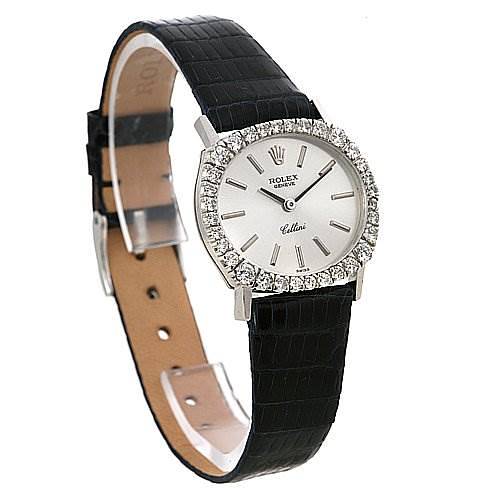 Rolex Cellini Ladies Watch 18k w Gold Diamond 3802 SwissWatchExpo