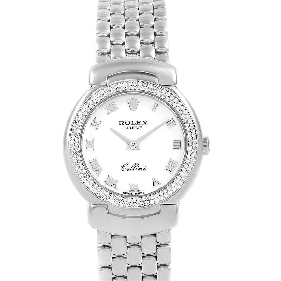 Rolex Cellini Cellissima 18K White Gold Diamond Ladies Watch 6671 SwissWatchExpo
