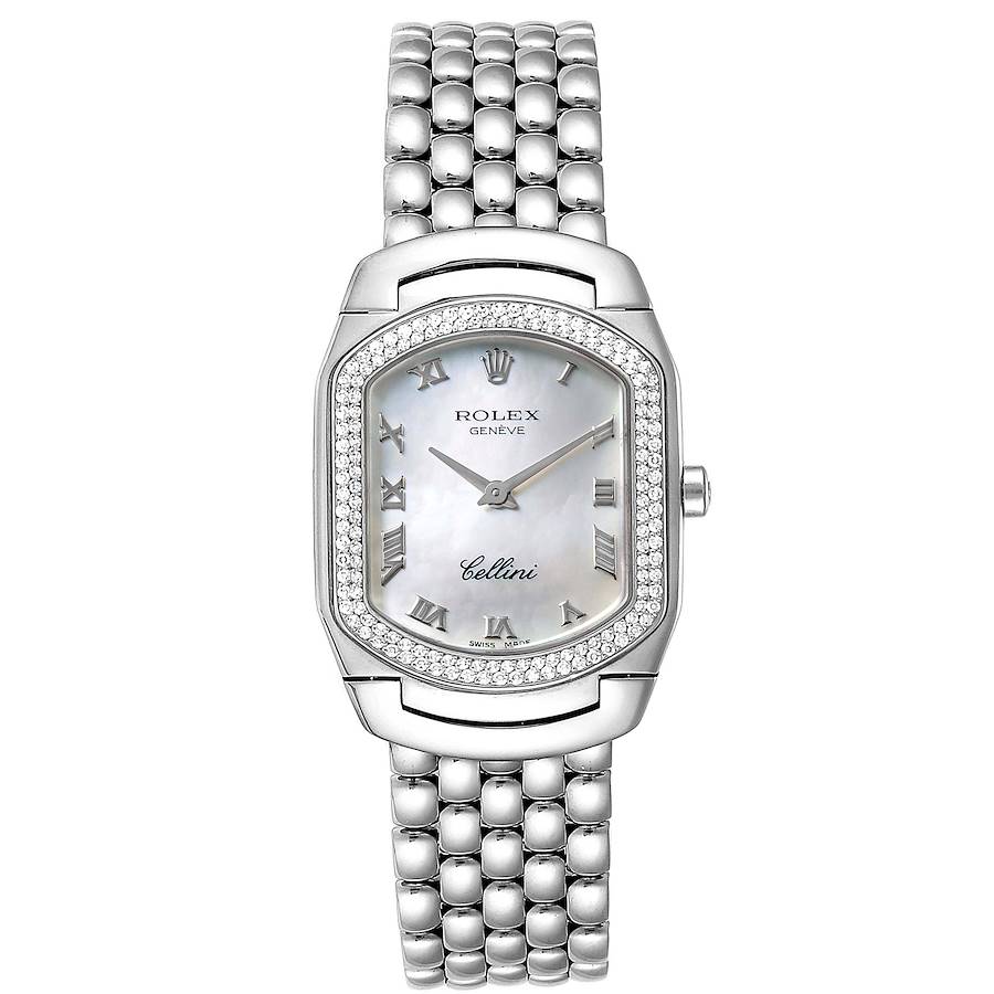 Rolex Cellini Cellissima White Gold Diamond Ladies Watch 6691 Box Papers SwissWatchExpo