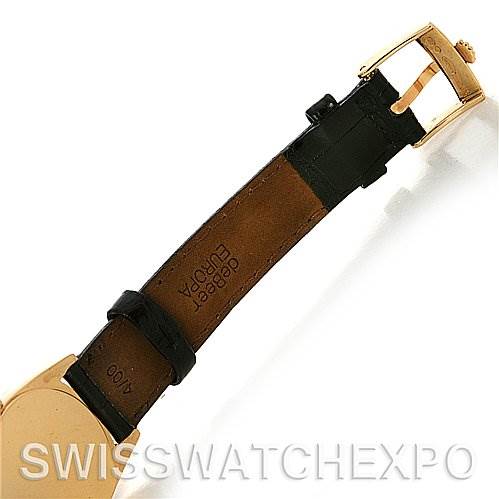 The image shows a close-up view of the strap and buckle of the Rolex Cellini 6229 Women's Yellow Gold White Dial 6229 Women's Yellow Gold White Dial watch.