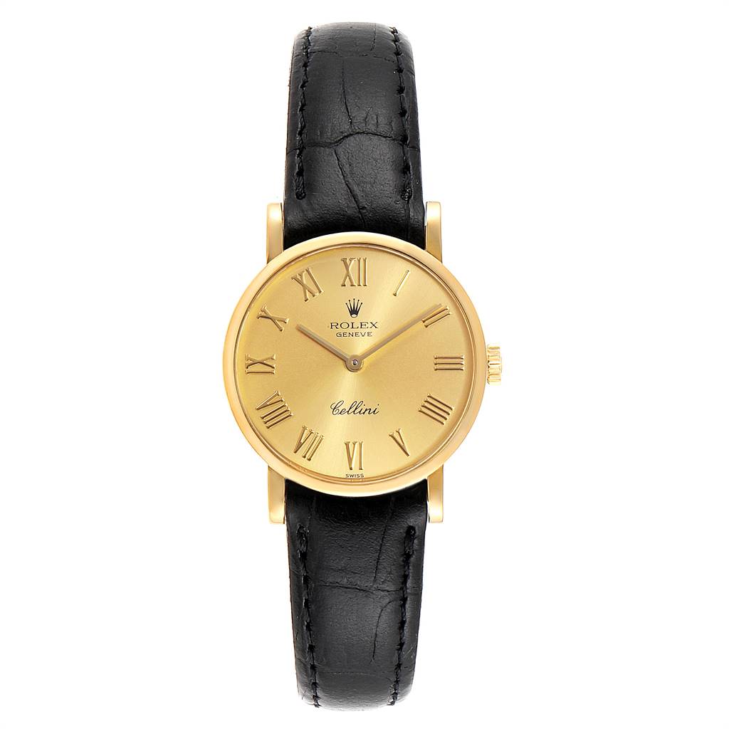 Rolex Cellini Classic Yellow Gold Roman Numerals Ladies Watch 5109 ...