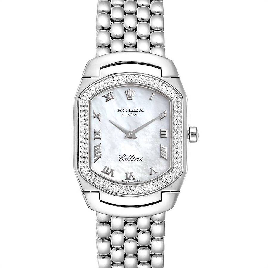 Rolex Cellini Cellissima White Gold Diamond Ladies Watch 6691 Box Card SwissWatchExpo