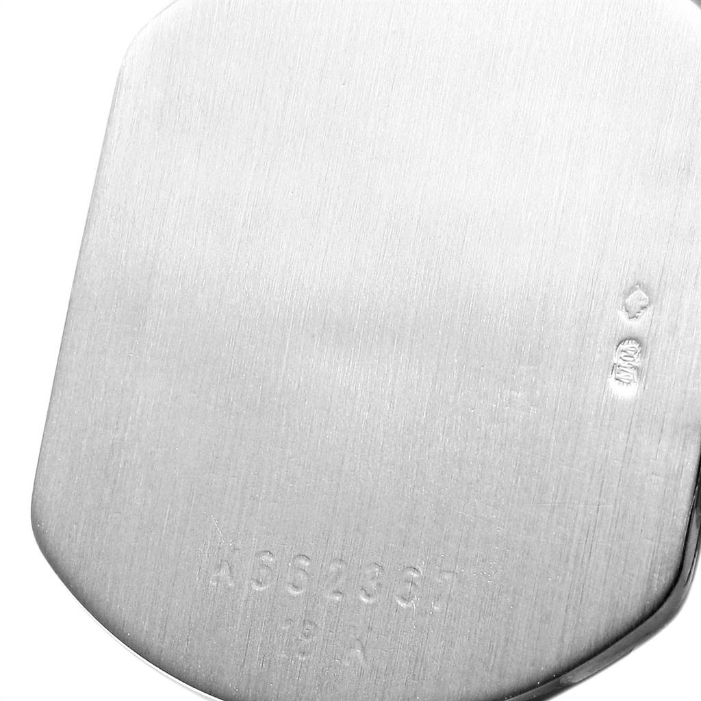 This image shows the back case of a Rolex Cellini 6693 Women's White Gold Pink Dial 6693 Women's White Gold Pink Dial model watch viewed at a slight angle.