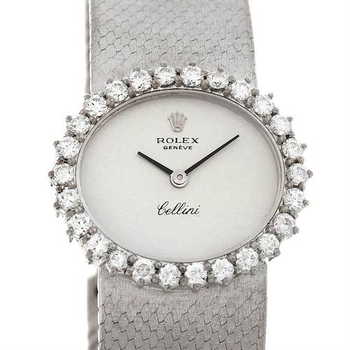 Photo of Rolex Cellini Vintage Ladies 18k White Gold Diamond Watch