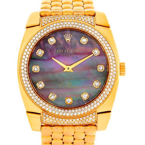 Photo of Rolex Cellini Cestello 18K Yellow Gold Diamond Watch 6321