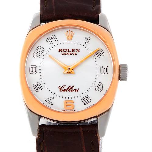 Photo of Rolex Cellini Danaos Ladies 18K White Rose Gold Watch 6229