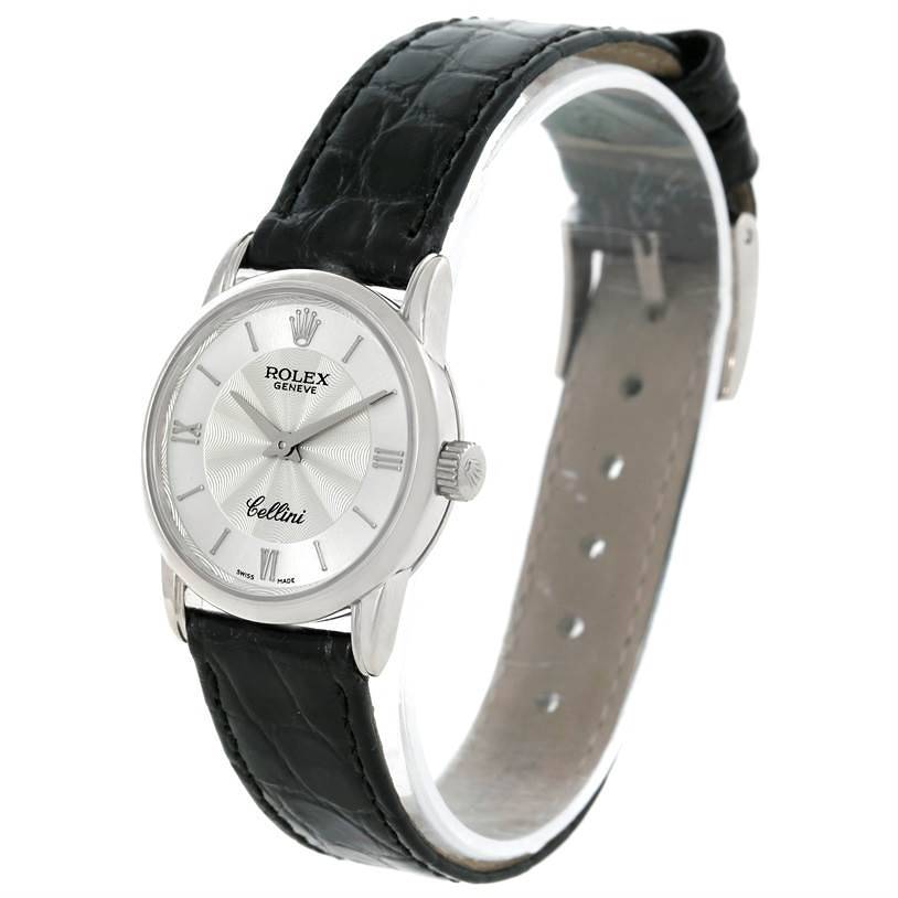 Rolex Cellini Classic 18k White Gold Ladies Watch 6111 Unworn SwissWatchExpo