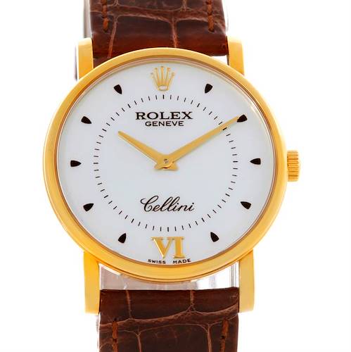 Photo of Rolex Cellini Classic Mens 18K Yellow Gold Watch 5115 Unworn Partial Payment