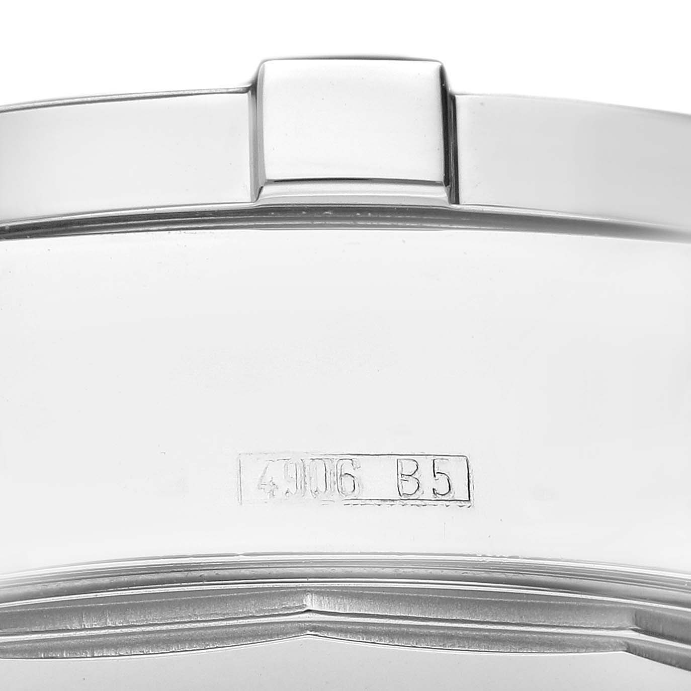 The image shows a close-up of the side view of the casing and bezel of a Breitling Superocean A13340 Men's Stainless Steel Silver Dial A13340 Men's Stainless Steel Silver Dial watch.