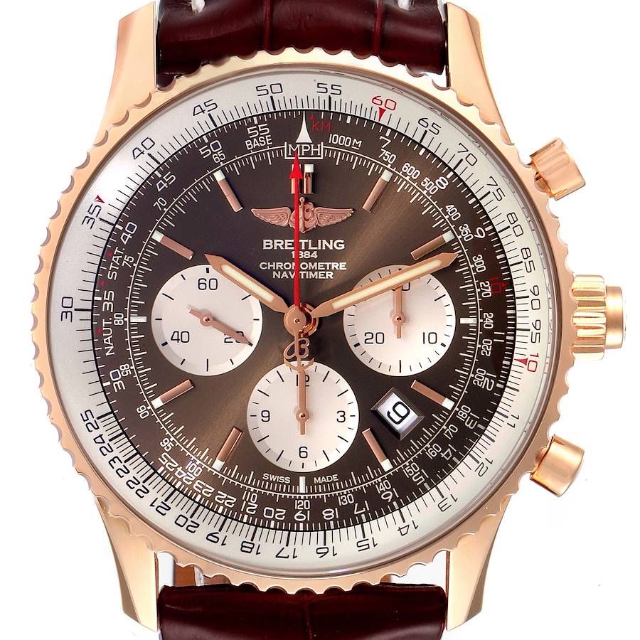 Breitling Navitimer B03 Rose Gold Ratrapante LE Mens Watch RB0311 Unworn SwissWatchExpo