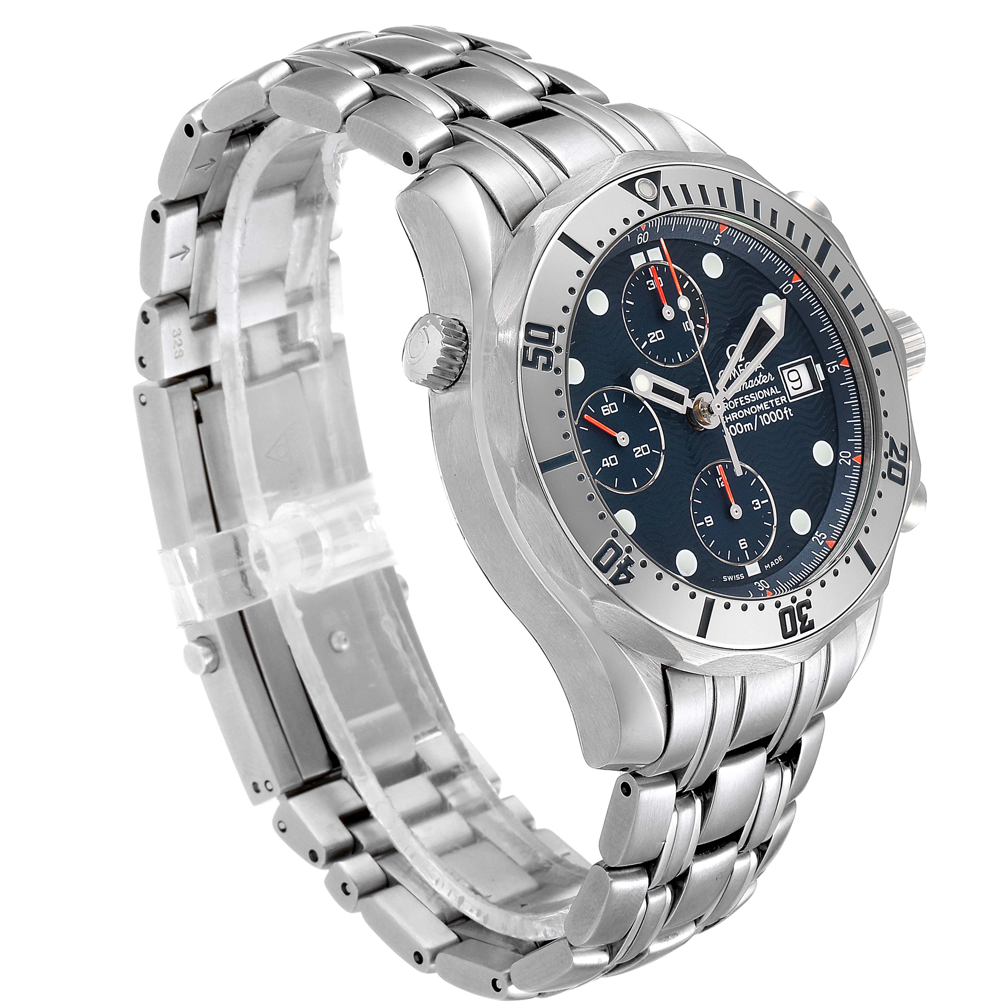 Omega Seamaster Chronograph Blue Dial Steel Mens Watch 2598.80.00 ...