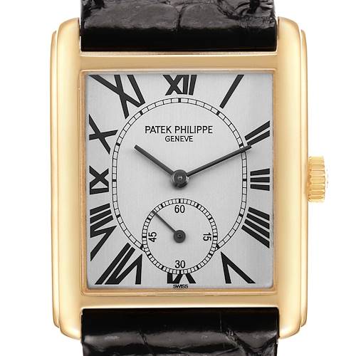 Photo of Patek Philippe Gondolo Yellow Gold Silver Dial Mens Watch 5014 5014J