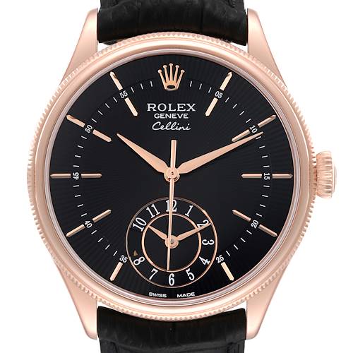 Photo of Rolex Cellini Dual Time Rose Gold Automatic Mens Watch 50525