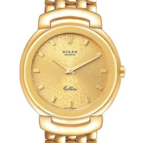 Photo of Rolex Cellini Yellow Gold Champagne Anniversary Dial Mens Watch 6622