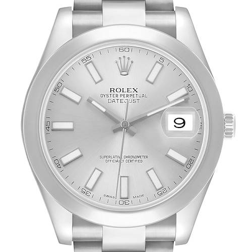 Photo of Rolex Datejust II 41 Steel Silver Dial Mens Watch 116300