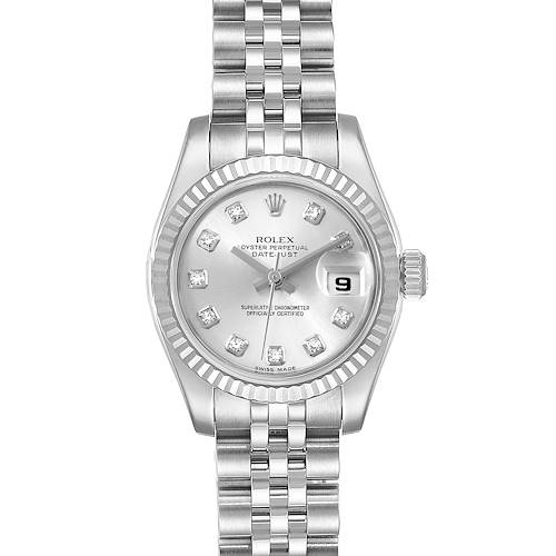 Photo of Rolex Datejust Steel White Gold Diamond Ladies Watch 179174 Box