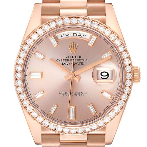 Photo of NOT FOR SALE Rolex Day-Date 40 President Rose Gold Diamond Mens Watch 228345 Unworn PARTIAL PAYMENT