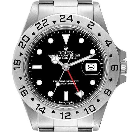 Photo of Rolex Explorer II Transitional Stainless Steel Black Dial Mens Watch 16550