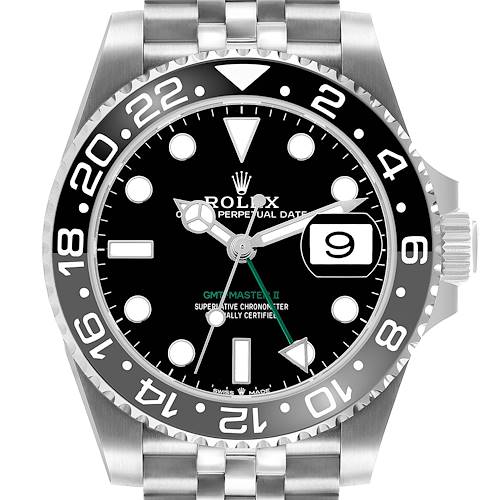 Photo of Rolex GMT Master II Black Gray Bruce Wayne Bezel Mens Watch 126710 Unworn