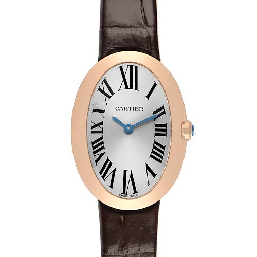 Photo of Cartier Baignoire Rose Gold Silver Dial Ladies Watch W8000007 Papers