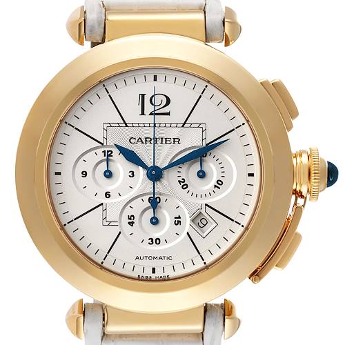 Photo of Cartier Pasha 42mm Chronograph Yellow Gold Mens Watch W3020151