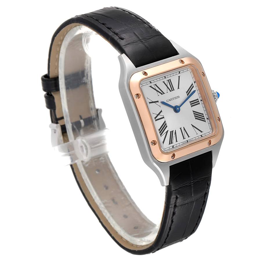 Cartier Santos Dumont Steel Rose Gold Ladies Watch W2SA0012 Unworn |  SwissWatchExpo