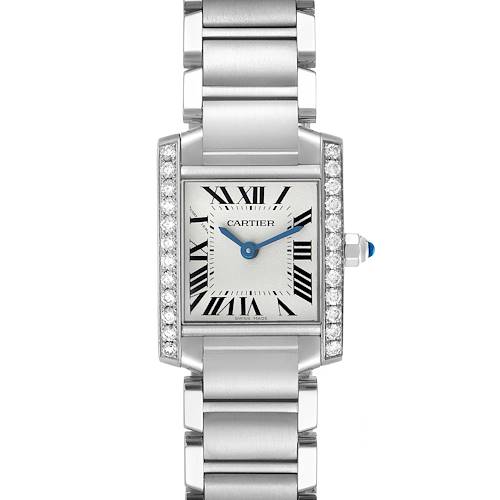 Photo of Cartier Tank Francaise Small Steel Diamond Ladies Watch W4TA0008 Card