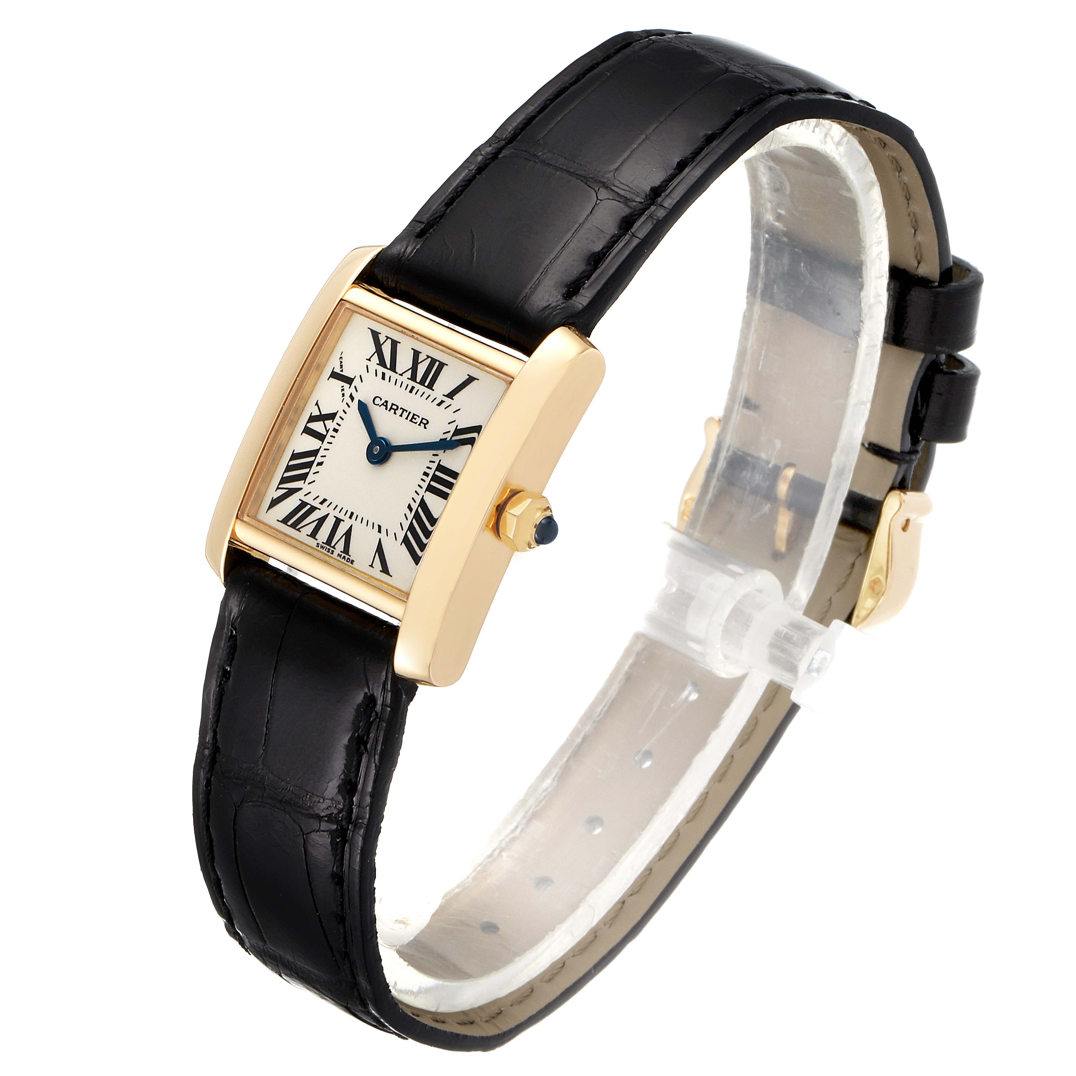ladies cartier watch leather strap