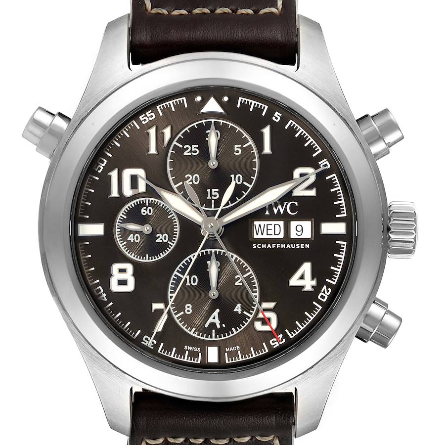 IWC Pilot Flieger Chronograph Day Date Automatic Watch IW370607 SwissWatchExpo