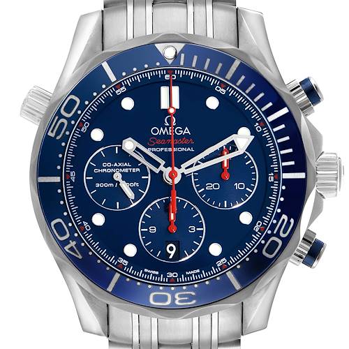 Photo of Omega Seamaster Diver Chronograph Steel Watch 212.30.44.50.03.001 Box Card