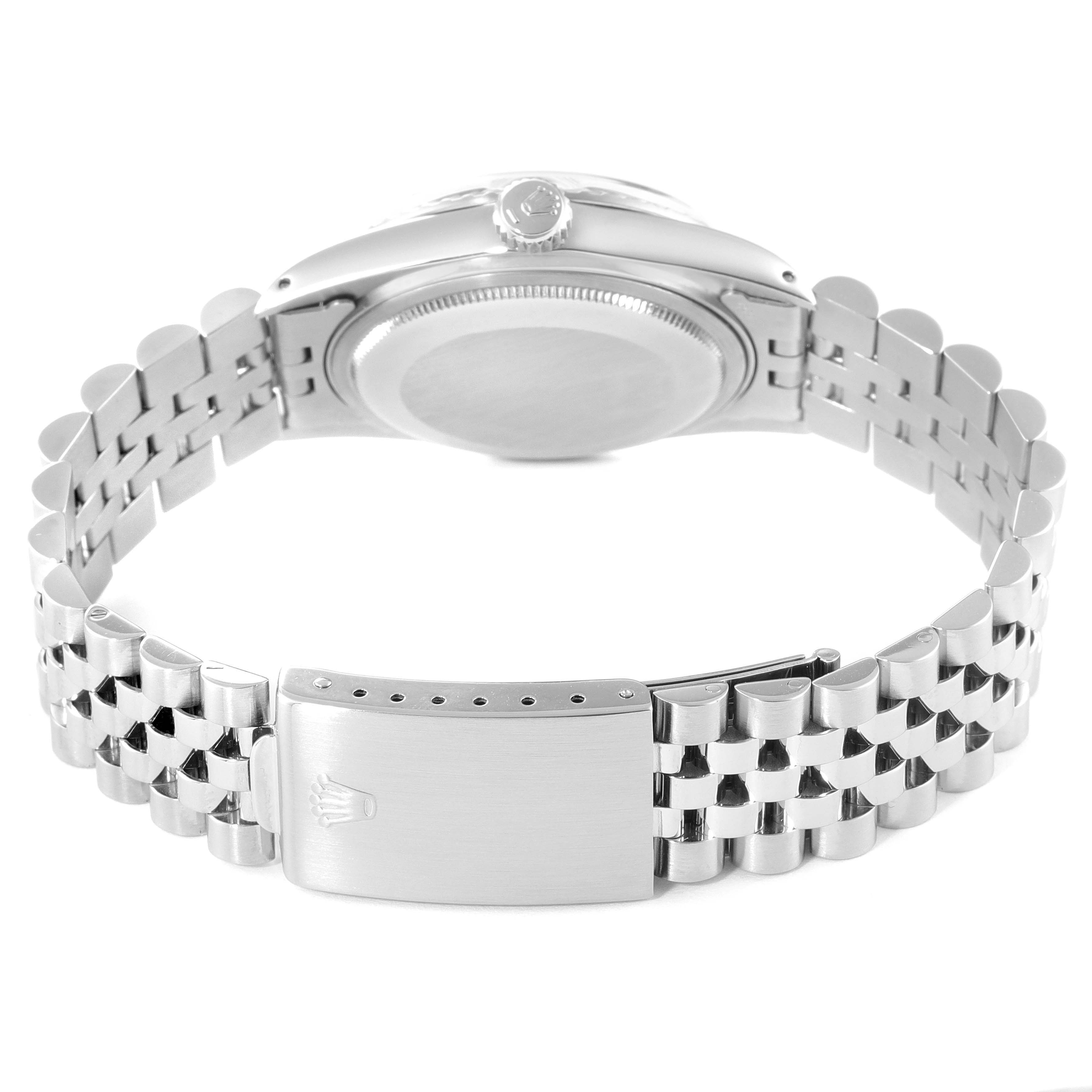 The image shows the back and bracelet clasp of the Rolex Vintage Collection 16030 Men's Stainless Steel Silver Dial 16030 Men's Stainless Steel Silver Dial watch from a rear angle.