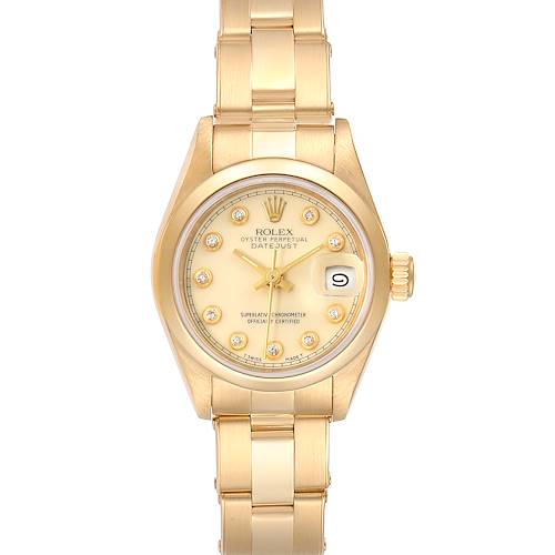 Photo of Rolex President Datejust 18k Yellow Gold Diamond Ladies Watch 69168