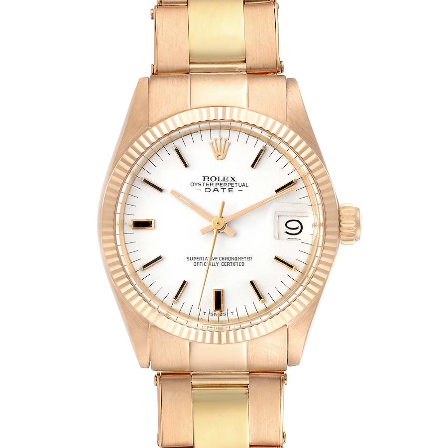 Rolex President Datejust Midsize 31mm Rose Gold and Yellow Gold Ladies Watch 6827 SwissWatchExpo