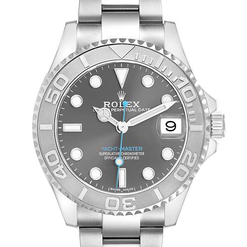 Photo of NOT FOR SALE Rolex Yachtmaster 37 Midsize Steel Platinum Bezel Mens Watch 268622 Box Card PARTIAL PAYMENT