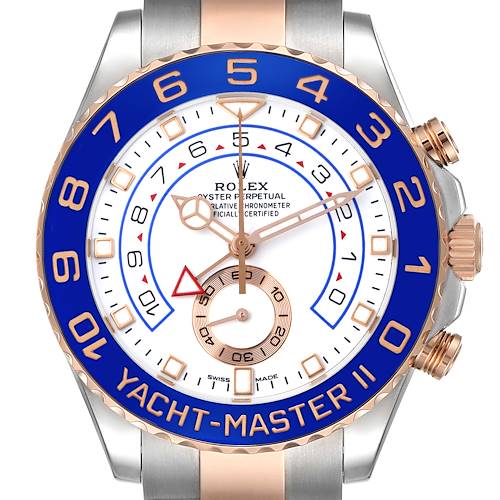 Photo of Rolex Yachtmaster II Regatta Steel Rose Gold Mens Watch 116681 Box Card