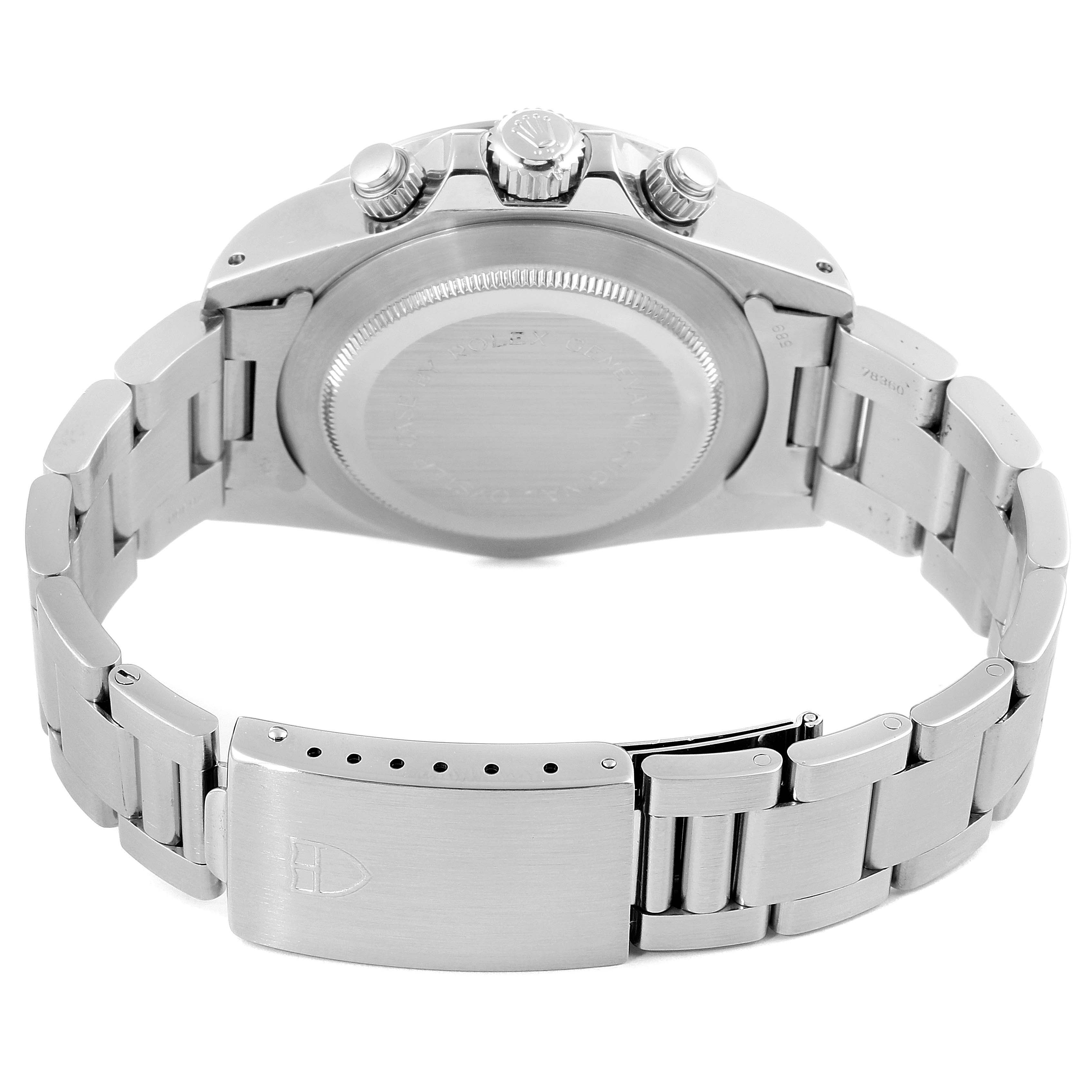 The image shows the backside and bracelet of a Tudor Prince 79180 Men
s Stainless Steel Black Dial 79180 Men
s Stainless Steel Black Dial model watch, highlighting the clasp and case back.