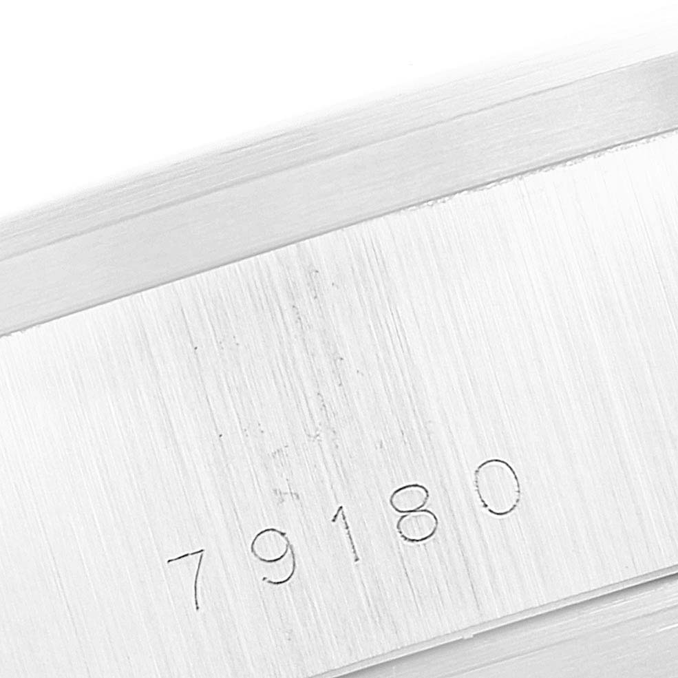 This is a close-up angled view of the serial number engraved on the Prince model by Tudor.
