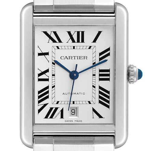 Photo of *NOT FOR SALE* Cartier Tank Solo XL Silver Dial Automatic Steel Mens Watch W5200028 Papers (Partial Payment)