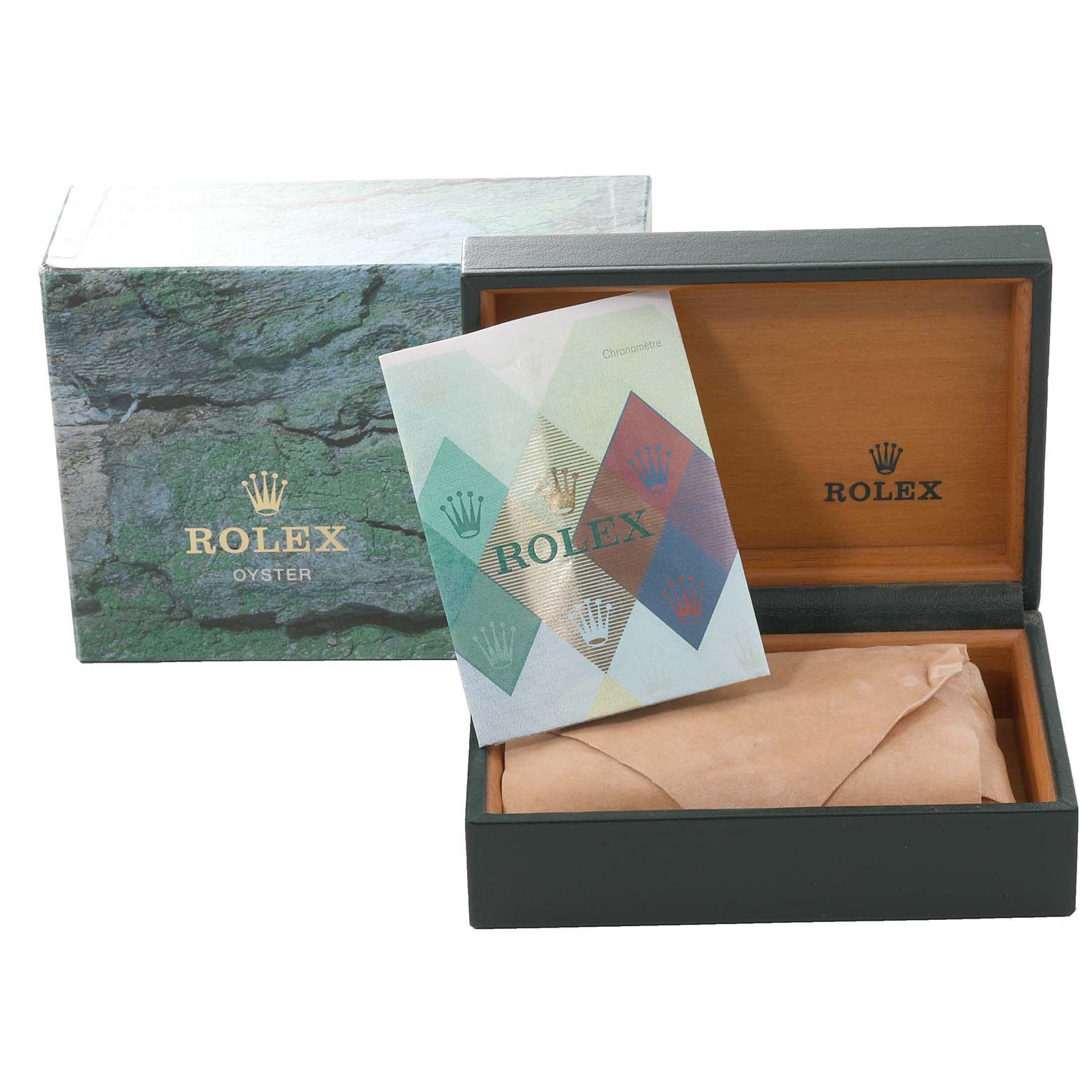 A Rolex Datejust 16233 Men's Steel and Gold (two tone) Blue Dial 16233 Men's Steel and Gold (two tone) Blue Dial model watch is shown with its box and accessories, including a leather case and a booklet.