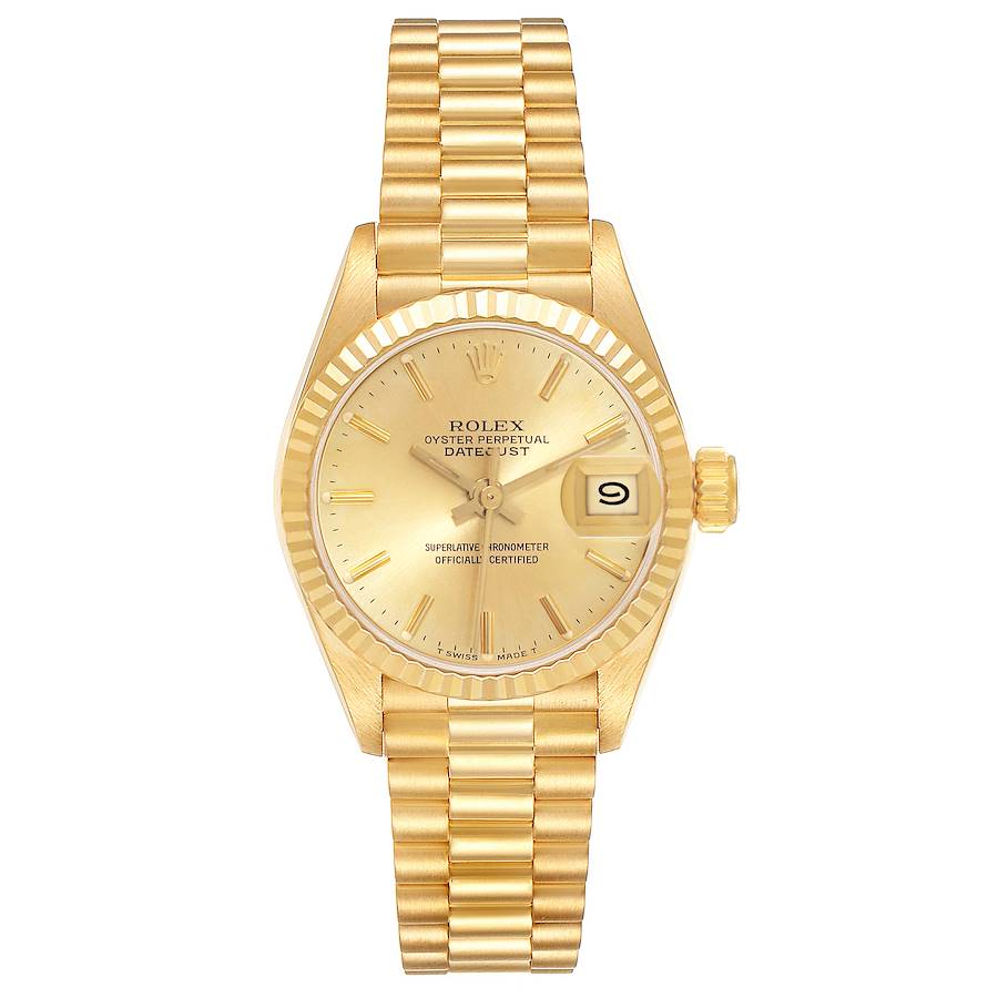 NOT FOR SALE Rolex Datejust President Yellow Gold Champagne Dial Ladies Watch 69178 PARTIAL PAYMENT SwissWatchExpo